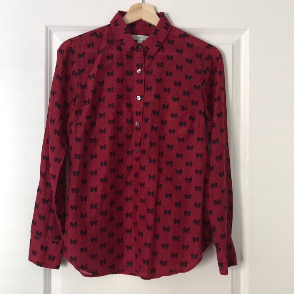 Jcrew bow blouse